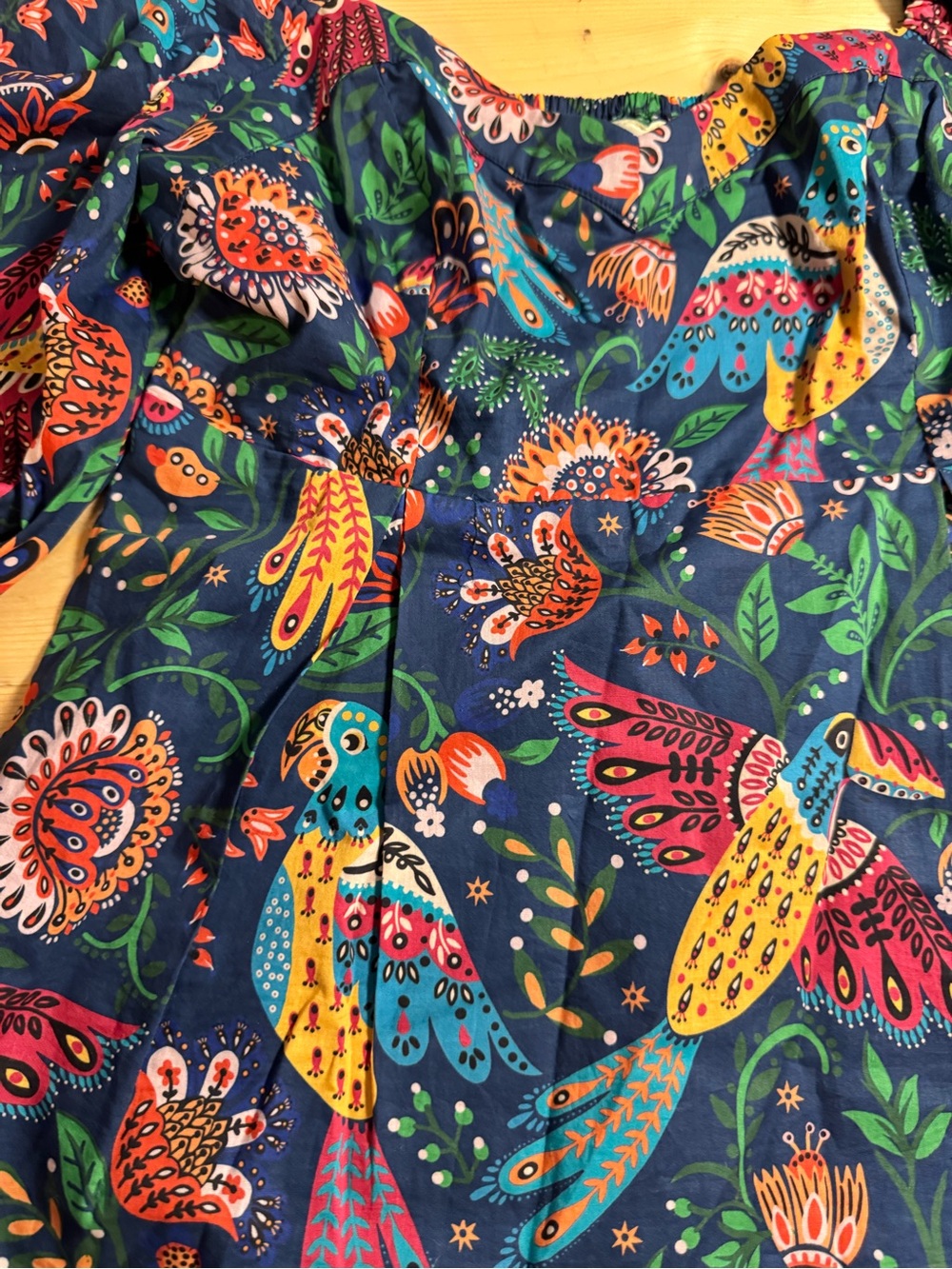 FARM Rio Navy Off-Shoulder Parrot & Floral Blouse - Picture 5 of 8